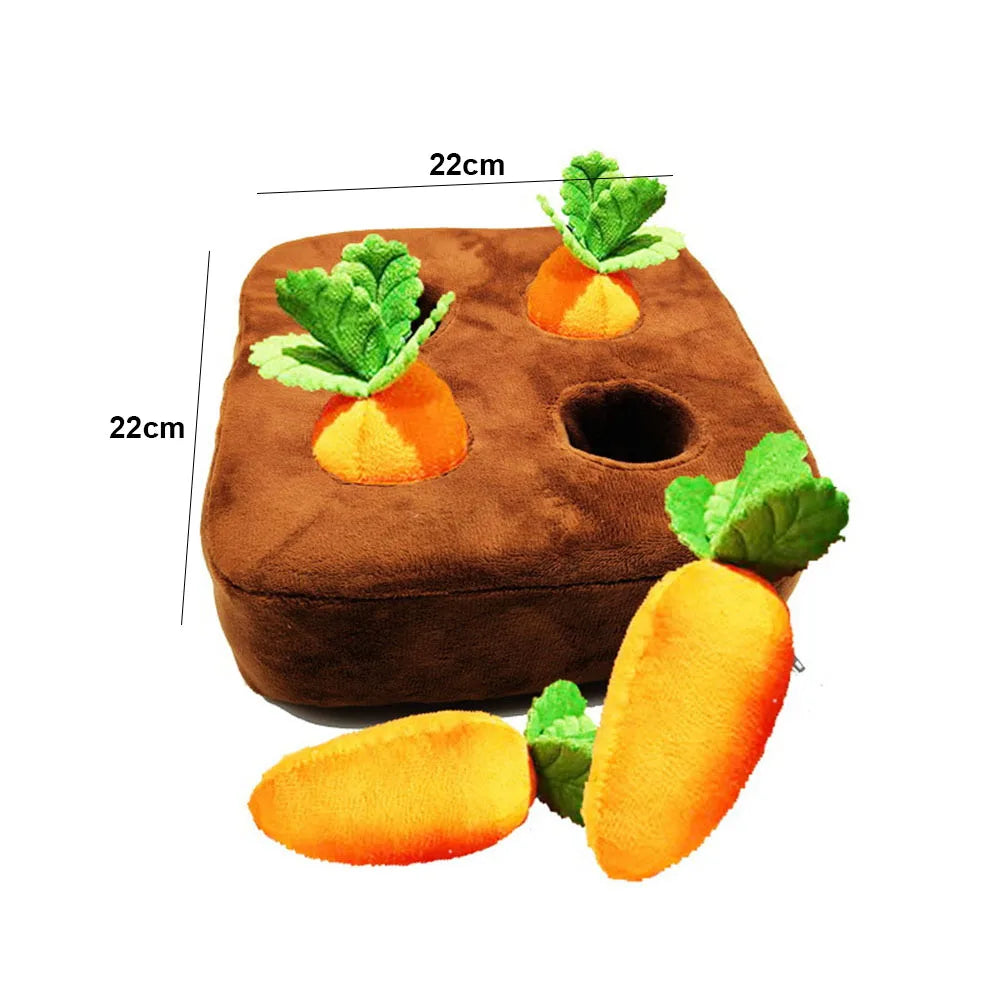 Carrot Plush Poodle Toy