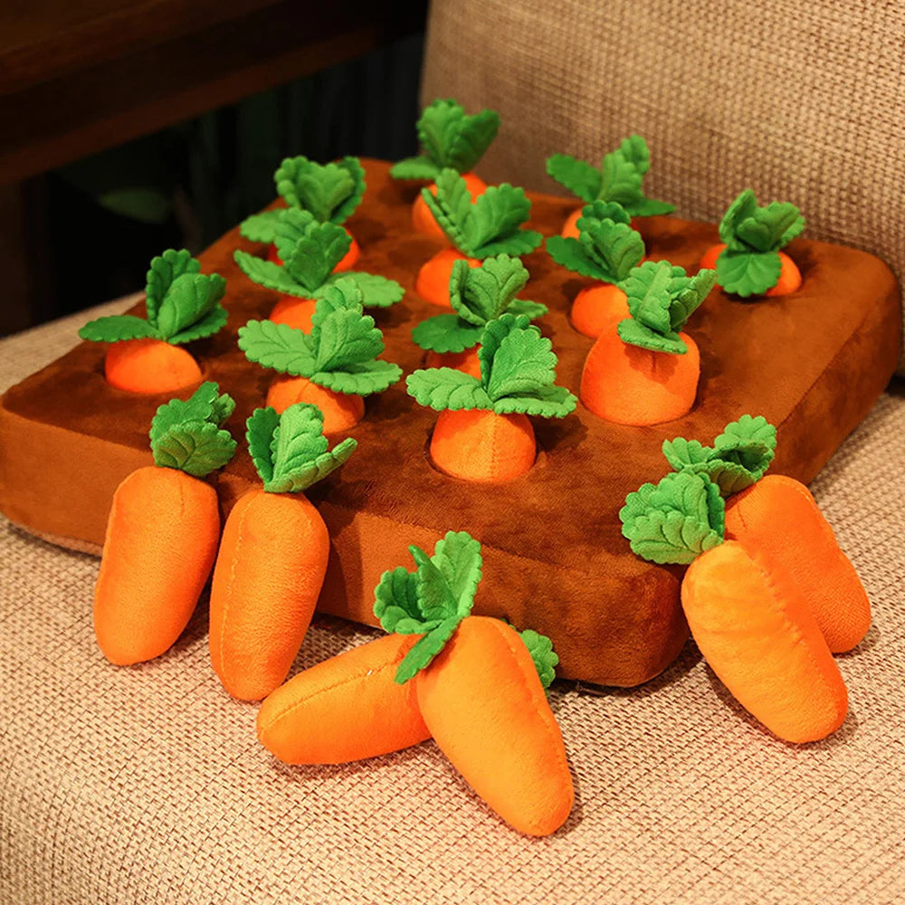 Carrot Plush Poodle Toy