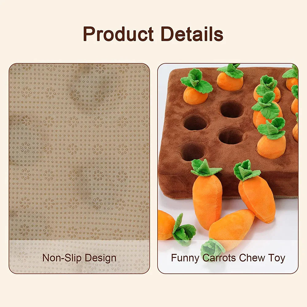 Carrot Plush Poodle Toy