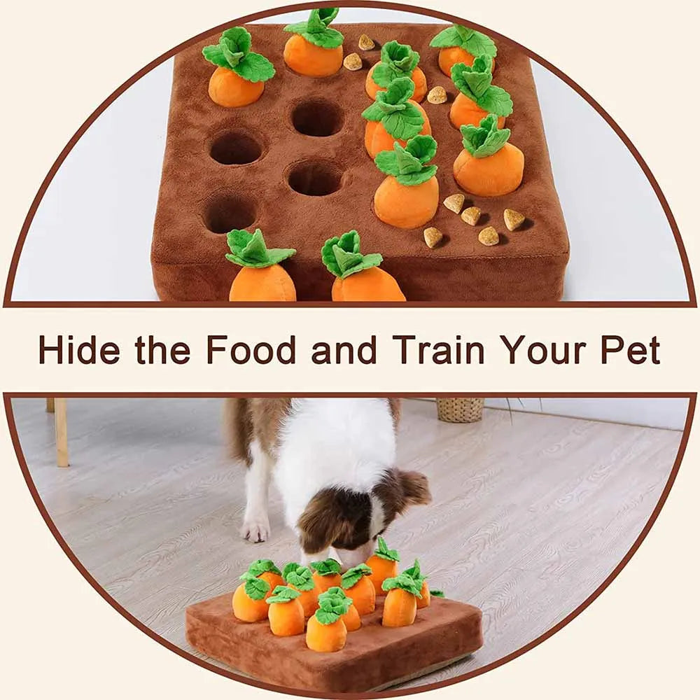 Carrot Plush Poodle Toy