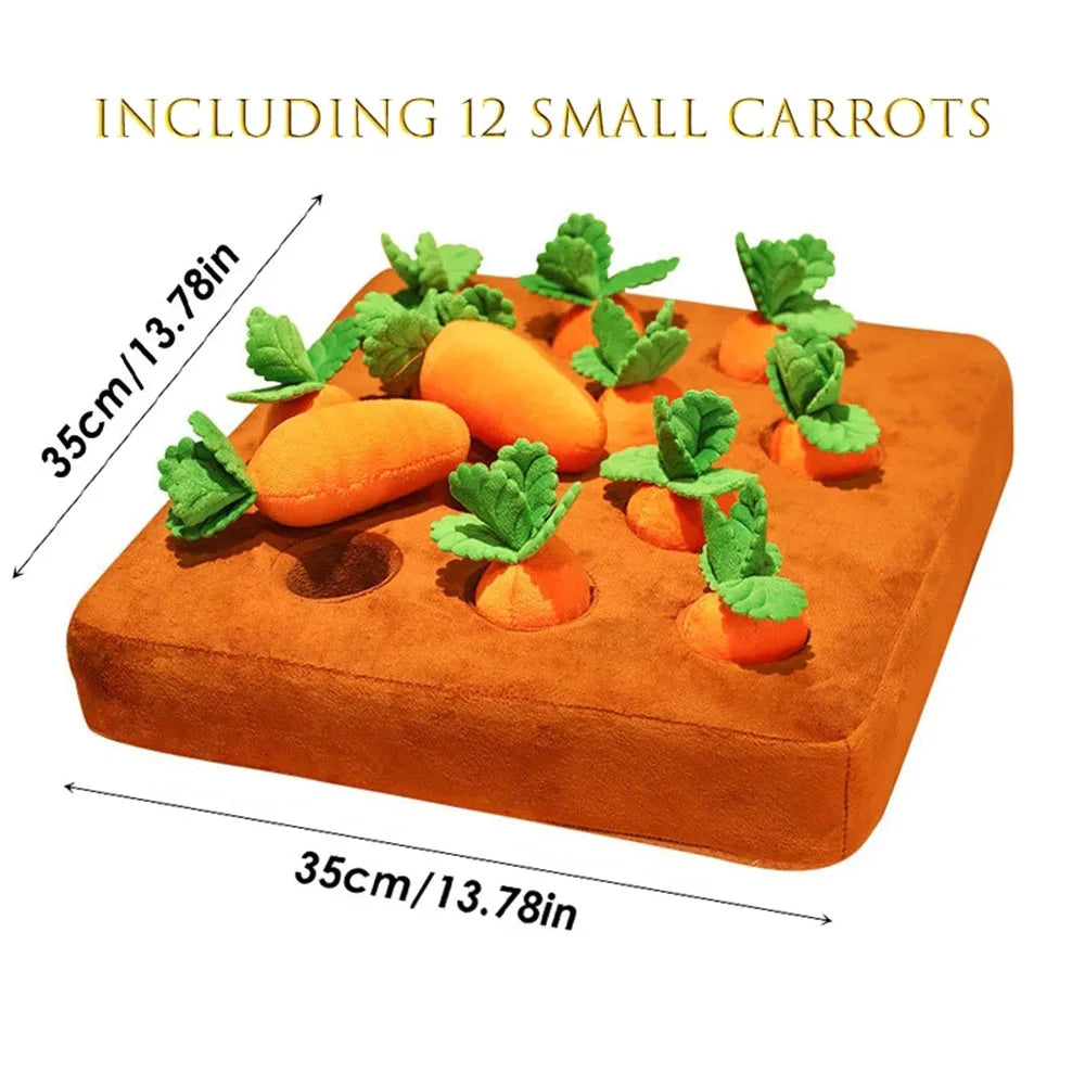 Carrot Plush Poodle Toy
