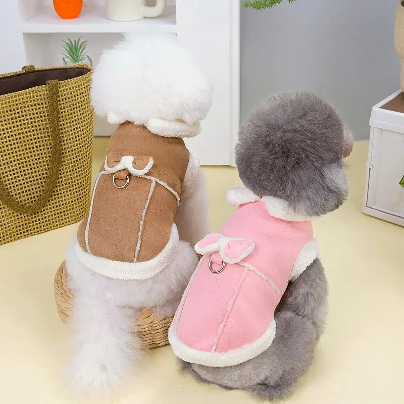 Leather Winter Poodle Vest