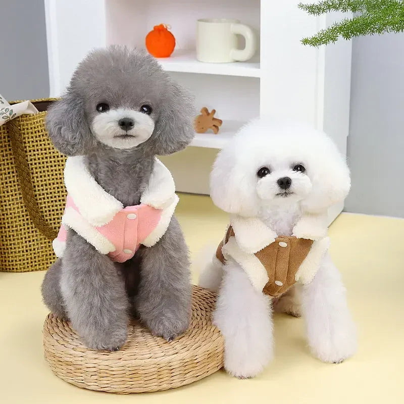 Leather Winter Poodle Vest