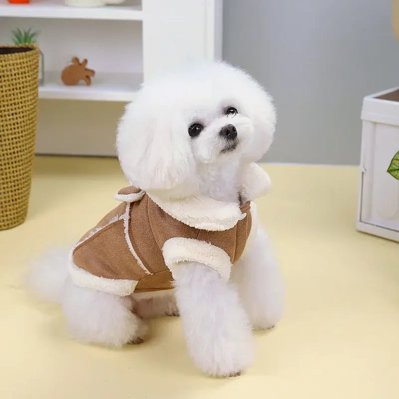 Leather Winter Poodle Vest