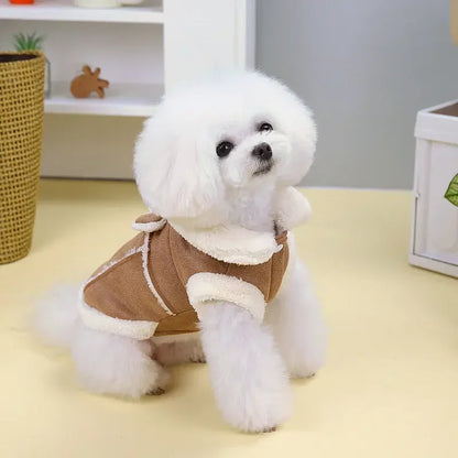 Leather Winter Poodle Vest